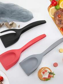 Kitchen 2-In-1 Double-Sided Shovel Clip Multi-Purpose Silicone Kitchen Shovel Clip Women And Men Nylon Easy-Grip Flip Spatula Suitable For Outdoor Cooking Picnic Camping BBQ And Home Kitchen Use Eggs Pancakes Steak And Fish Kitchen Accessories Camping Stuff Camping Gear Camping Essentials - Multicolor - View 8