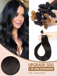 12-22 Inch Remy Human Hair I-Tip Extensions, Easy To Style, Cold Fusion, Pre-Bonded, Real Hair, Long-Lasting, Soft & Natural, Portable For Travel & Daily Styling - Multicolor - View 43