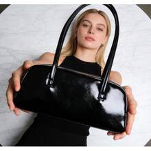 Underarm Shoulder Bag For Women Purse Vegan Leather Hobo Handbags Clutch Crossbody Bag,1pc Everyday Use Women's Bag,Large Capacity Bag For Travel And Shopping, Can Hold Phone, Wallet, Keys, Cosmetics, Tissues, Perfect For Rodeo Occasion - 黑色 - 查看 6