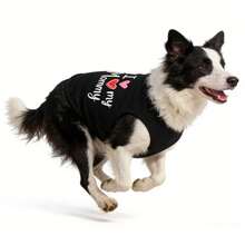 Pet Dog/Cat Letter Print Vest, Lightweight Breathable Sleeveless Shirt, Suitable For Poodle, Teddy Bear, Pug And Other Dog Breeds - Multicolor - View 1