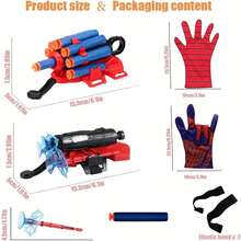 蜘蛛网射击游戏玩具，富有想象力的乐趣，适合聚会和派对 - 创意游戏时间，多种颜色，学习玩具，降临节日历男孩，足球礼物男孩 - 彩色 - 查看 8