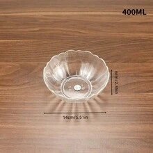 Acrylic Lotus Bowl, Transparent & Shatterproof, Commercial Use In Restaurant, Mixing Bowl For Salad, Multi-Purpose Household - Clear - View 11