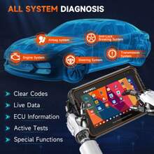 FOXWELL GT60 Bi-Directional Controls Scan Tool, Obd2 Scanner All System Diagnostic Tool, Wireless Car Scanner Support 24+ Services Reset, Vehicles Fault Diagnosis Analyzer, Code Reader Scan Tool For All Cars, Valentine's Day Gift For Husband, Boyfriend - GT60 - Ver 4