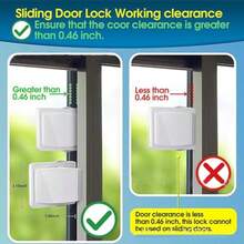 XISH Cerradura de  para puertas corredizas y ventanas a prueba de niños paquete de 8 unidades en color gris asegúrese de que su espacio de trabajo mida entre 10 7 cm y 30 cm - como en la foto - Ver 6