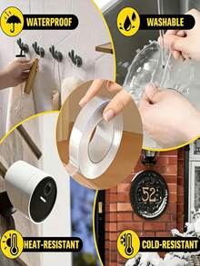 1PC/2pcs Household Multi-Purpose Double-Sided Transparent Nano Tape, Washable And Reusable Double-Sided Adhesive Tape, No-Residue Nano Stickers, Removable Universal Disc Adhesive