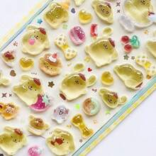 创意卡通闪光水晶贴纸，趣味3D立体浮雕钻石贴纸，适用于手机、笔记本装饰 - 彩色 - 查看 8