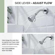 Wall-mounted shower head for fixed installation, suitable for high-pressure water use, with adjustable spray function, made of polished chrome-plated brass - Cromado - Ver 5