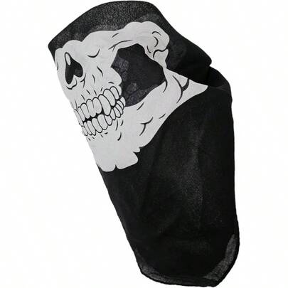 Skeleton Half Skull Face Bandana Scarf Motocycling Biking Paintball Sport