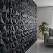 This Decorative 3D Diamond Pattern Wall Panel Is Waterproof, Moisture-Proof, And Fire-Resistant, With A Strong Stereoscopic Effect. It Is Easy To Operate And Can Easily Change The Interior Wall Decoration (Similar To Wallpaper). It Is Suitable For New House Decoration, As Well As Renovation Of The TV Background Wall, Living Room, Kitchen And Bathroom In Old Houses And Rental Houses. - White - View 6