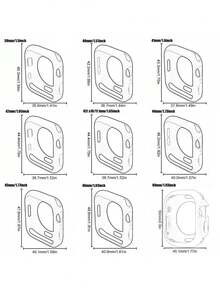 Bộ 2 dây đeo đồng hồ silicon từ tính có thể điều chỉnh, phối màu thời trang và vỏ bảo vệ đồng hồ rỗng mềm, tương thích với Apple Watch 40/41/42/44/45/46/49mm, tương thích với Apple Watch Series Ultra/SE/11/10/9/8/7/6/5/4 - Trắng với màu đen + vỏ trắng rỗng (không có đồng hồ) - Xem 9