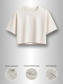 Blusa Cropped  Personagem Retro Pantera Cor De Rosa  Top oversize feminino anos 2000 Preto Marrom Off Whte 100% Algodão gola redonda - OFF - Visão 5