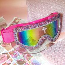 SSPV 1pc Valentine's Day Rhinestone Cross Embellished Bohemian Casual Retro Party Palace Style Cute Sexy Elegant Fashion Glasses, PC Frame, All Season - Multicolor - View 4