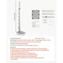 Vacuum Stand, Compatible With G5 V15 V12 V11 V10 V8 V7 V6 Series Upright Vacuums Cleaners & Accessories, Stable Vacuum Stand Holder With 6 Hooks And Non-Slip Footpads, Gray - with 6 Hooks and Non-slip Footpads - 查看 7