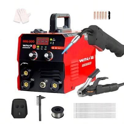 Soldadora Inversor Máquina 3 En 1 Mig&mma&tig Para Soldadoras Migsa Portatil Inversores Electrodos ,Rojo