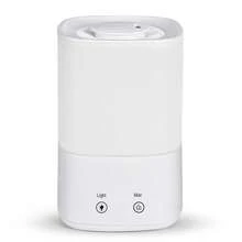 2升超声波空气加湿器，静音冷雾香薰机，360°旋转喷嘴，免提顶部加水，自动断电，适用于卧室及大空间 - 白色 - 查看 3