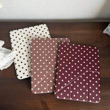六色波点亚克力iPad保护壳，适用于iPad第11代、iPad Pro 2025、iPad Air 7/6、第10代、11英寸，可爱设计，带笔槽，可折叠，简约韩式风格 - 彩色 - 查看 4