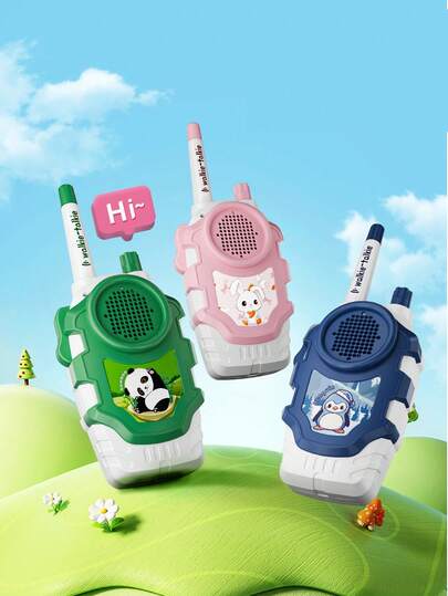 1 Pair Kids New Walkie Talkies, Family Interactive Toy For Roleplay, Long Distance Communication, Easy Operation For Quick Use, Holiday Gift