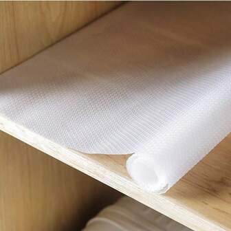 Hyllfoder, lådfoder, skåpfoder, EVA-material Vattentätt, Fukttätt, Mögeltätt, Oljetätt, Halkfritt, Förtjockad Slitstark och Hållbar, Tvättbar och Återanvändbar, Kan Skäras Till Önskad Storlek, Lämplig För Icke-Klibbiga Hyllfoder, Köksskåpsfoder, Hyllor, Kylskåp, Lådor, Skoskåpsfoder