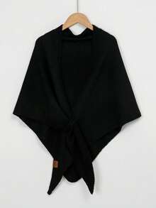 Autumn/Winter New Lazy Street Style Women's Neck Scarf Triangle Shawl, Thick Warm Shoulder Wrap, Suitable For Pairing With Dresses - Multicolor - View 2