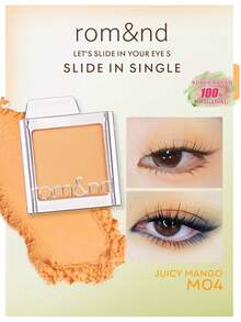 Rom&nd Romand Slide In Single M04 JUICY MANGO, Smooth And Easy To Apply Powder, Creates A Lightweight And Natural Makeup Look, Non-Powdery, Long-Lasting And Smudge-Proof. Fashionable And Portable Slide-Open Compact Packaging, Ideal For Travel. Korean Cosmetics | K-Beauty | 1.8g / 0.06 Oz - M04 JUICY MANGO - 查看 1