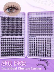 400 قطعة كتاب رموش، منحنية على شكل C، كمية كبيرة، أفضل جودة بأقل سعر، رموش مستحدثة DIY، ناعمة وفاخرة، رموش مزيفة من فرو المنك ثلاثية الأبعاد، رموش مزيفة، مستحضرات تجميل، إطالة رموش العين، رموش قصيرة، رموش DIY، رموش خفيفة، إطالة رموش مزيفة DIY في المنزل - متعدد الألوان - مشاهدة 3