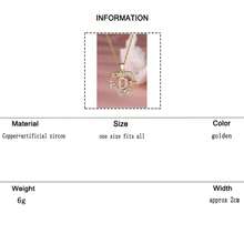 1pc Copper Inlaid Zirconia Hollow Heart Flower Pendant 26 English Letter Creative High-End Fashionable Necklace For Women - Gold - View 30
