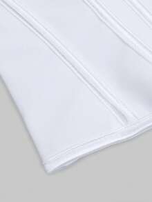 Áo corset hở lưng buộc dây kiểu cổ điển Apperloth với gọng thép, khoen kim loại, áo định hình hở lưng, áo quây ngắn, trang phục Halloween, thu đông dành cho nữ. - trắng - Xem 9