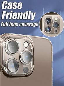 Gorilla Hero 6pcs, Phone Camera Lens Integrated Silk-Screened Lens Protector Film, High Definition, Anti-Scratch, Compatible With IPhone Duo/18 Promax/18 Pro/18/11/12/13/14/15/16/16 Plus/16 Pro/16 Pro Max/16e/17/17 Air/17 Pro/17 Pro Max Full Series - Clear - View 8