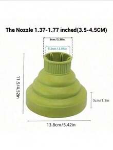 1pc Foldable Hair Dryer Diffuser, Portable Silicone Diffuser Curler, Ideal Hair Styling Tool For Travel, Salon And Home Use, Valentine's Day Gift - Multicolor - View 3