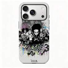 Una elegante funda para teléfono que no incluye cordón ni soporte Boondocks Riley 2-In-1 Film Phone Frosted para 17/16/15/14/13/12 Pro 14 15 16 17 Plus 11/X/Xsmax/Xr//8/Se. Funda protectora de doble capa reforzada, a prueba de caídas, anti-amarilleo y con colores brillantes. - Patrón 2 - Ver 4