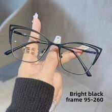 1 Pair Unisex Photochromic Lens Glasses - Transparent Lens, Semi-Rimless Oval Metal Frame - Relieve Eye Fatigue Caused By Computers, TVs, Phones And Games, Also Can Be Worn As Decorative Glasses - Baby Pink - View 14