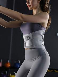 VBOSI Adjustable Breathable Waist Support Belt - Lower Back Support Belt With Metal Stabilizer, Unisex