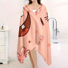 1pc Classic Cartoon Pattern Absorbent Cute Towel, Essential For Bathroom, Suitable For Swimming, Yoga And Fitness, Perfect Gift - Multicolor - View 5