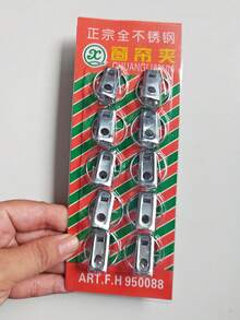 10pcs Stainless Steel Curtain Clips With Hook Rings, Sliver Color Shower Curtain Hangers Clips, Mini Hook Clips Rings Hangers, Rustproof Metal Decorative Drapery Rings, Curtain Clips Door Curtain And Shower Curtain Ring, Curtain Clips For Home Decoration Hanging Drapes Bows Hat And Display Photos