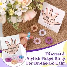 5件套感官尖刺球戒指，手指按摩器，手指放松器，可调节减压和缓解焦虑戒指，手指按摩器，手指按摩器，缓解烦躁和焦虑的感官刺激，按摩工具，放松工具。 - 彩色 - 查看 4