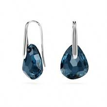 SWAROVSKI Galet 水滴形耳環耳環耳線耳環生日禮物聖誕禮物新年禮物 - 藍色 - 查看 1
