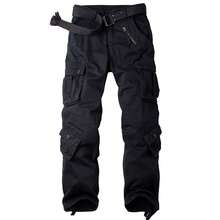 AKARMY Men's Casual Cargo Pants 850g Pants / 1 Pcs Pants / 100% Cotton Camo Pants Combat Work Pants With 8 Pockets(No Belt) - 黑色 - 查看 13