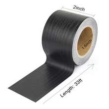 XISH BOMEI PACK 1 Rollo de Cinta de Reparación de Grano de Madera Negra 5cm x 10m por rollo Parche Autoadhesivo de Reparación para Muebles Suelos Armarios Ventanas Puertas - como en la foto - Ver 2