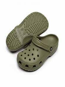 Chanclas de EVA Premium para Hombre con Agujeros Ventiladores Integrados - Talón de 3,7 cm (1,46 Pulgadas) Ultra Ligero y Suave, Suela Antideslizante con Agarre Reforzado y Secado Instantáneo, Máxima Comodidad Sin Ruido, Antiodorantes y Anti-Suciedad, Mantenimiento Sencillo, Diseño Minimalista Moderno Ideal para Hogar, Calle y Playa (Uso Duradero a Largo Plazo) - Verde militar - Ver 3