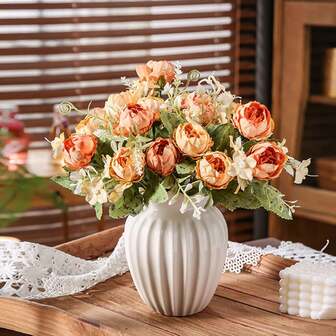 1 st vintage vas i spets i keramik - handgjord, lämplig för vardagsrum/sovrum/kontorsdekoration, växtkruka - jul- och mors dag-present, kan användas som blomvas - julbordsdekor, nyårsheminredning, vinterbröllopsdekor, snidad blomvas, vårbohemisk dekoration