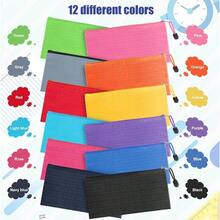 Estuche para Lpices 24 Piezas Estuche impermeable con cremallera. Puede almacenar papelera o maquillaje, Adecuada para la Escuela, Material de oficina, Accesorios de viaje 24PCS - Multicolor - 24 piezas - Multicolor - Ver 3