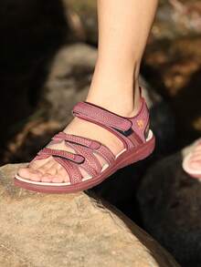 CAMEL CROWN Women's Hiking Sandals, Sports Sandals With Adjustable Hook, Beach, Vacation, Casual, Camping - Red - View 6