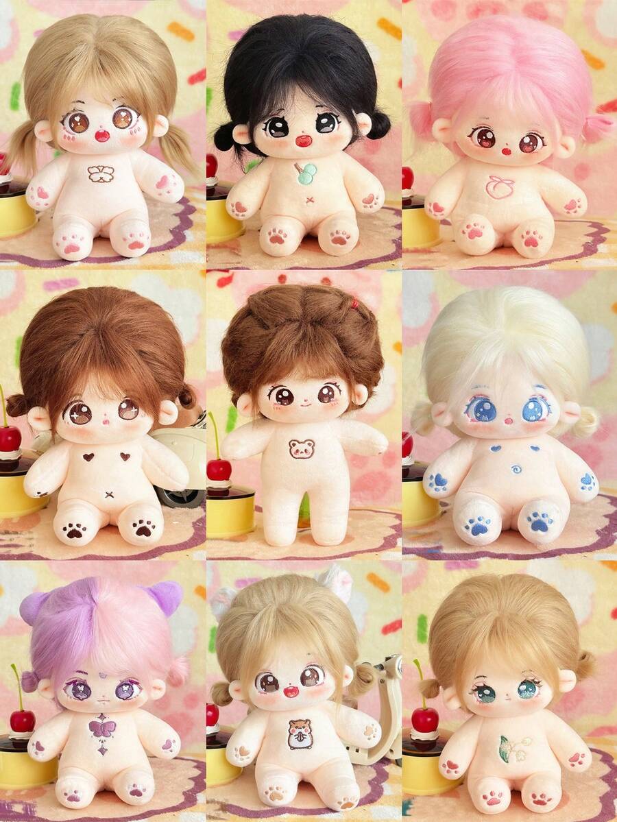 1Pc 20cm Kawaii Plush Cotton Doll Idol Stuffed Star Figure Dolls Twelve Constellations Doll For Girs Kids Gift Wearable Clothing Dress Up Gift - Multicolor - View 1