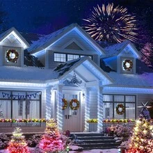 39ft 100LED Solar String Lights, Waterproof IP65 Outdoor Solar Powered Lights For Party, Garden, Patio, Home, Wedding, Christmas, Halloween Holiday Tree Decor Lighting - White Light - View 7