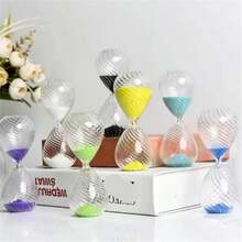 Spiral Sandglass, Twisted Sandglass, Creative Cord Sandglass Spiral Timer, Colored Sand (7.87 Inches, 25 Minutes) - 青檸色 - 查看 1