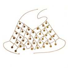 New European & American Exaggerated Punk Style Body Chain, Chest Chain, Coin Pendant Body Jewelry - Multicolor - View 4