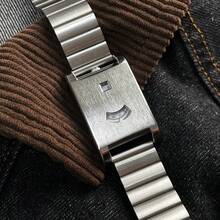 1pc Niche Design Artistic Square Watch, Retro Gold Brown/Black Silver Leather Strap, Luxury Quartz Watch - Silver - View 1