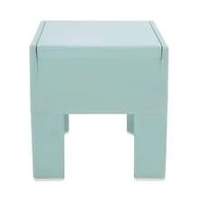 Ce banc à chaussures d'entrée offre un grand espace de rangement, des étagères amovibles et se décline en trois coloris : corail, vert menthe et blé. Il comprend également des aides à l'habillage pour les personnes âgées et les enfants. - Vert menthe - Voir 7