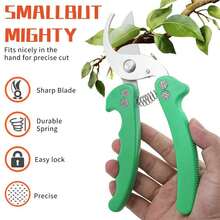 1pc Effortless Pruning Shears, Designed For Gardening And Landscaping, Ideal For Trimming Tree Branches And Fruit Trees. Also Great For Flower Arranging And Gardening. - Cadet Blue - View 2