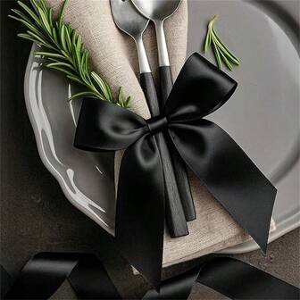 2300 cm Rosetter och band Dekorativt band för flera ändamål för presentförpackningar Satinband, långt dubbelsidigt band för alla hjärtans dag, födelsedagar, bröllop, årsdagar, mors dag-dekorationer Rosetter och band DIY-presentinslagning